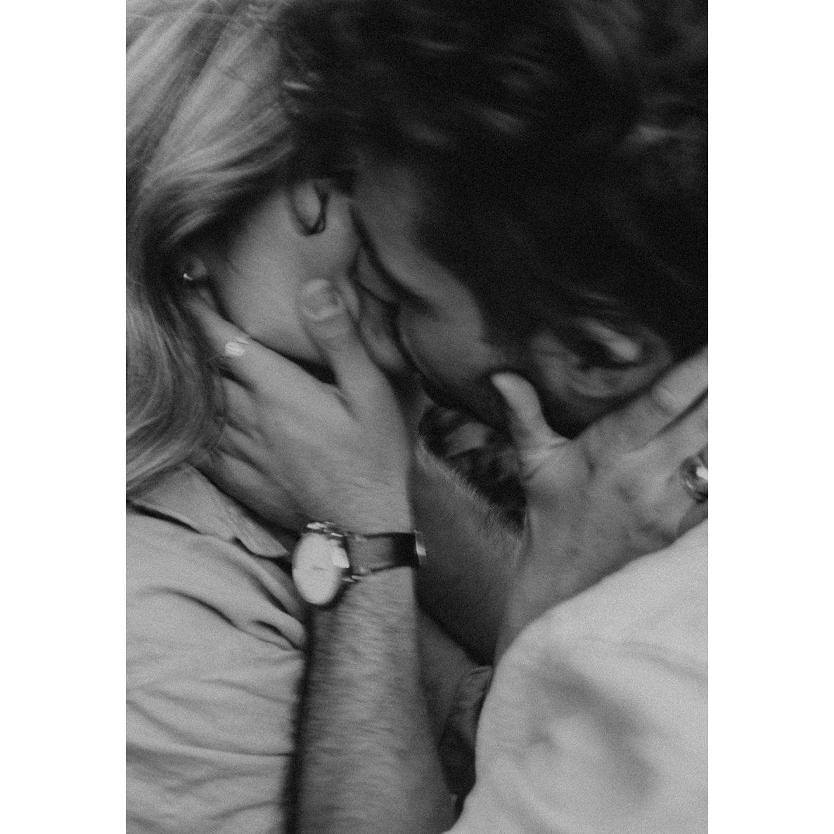 We love this captured moment of cherishing a kiss with one another, saucy...