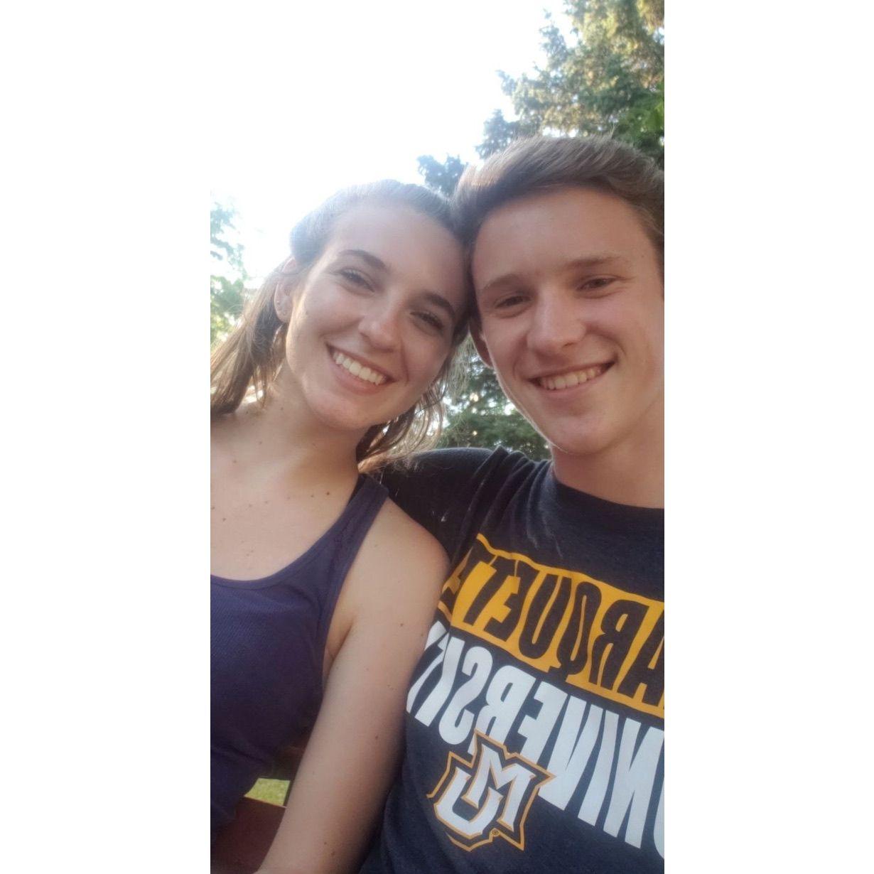 The first photo we ever took together at Six Flags in the summer of 2019