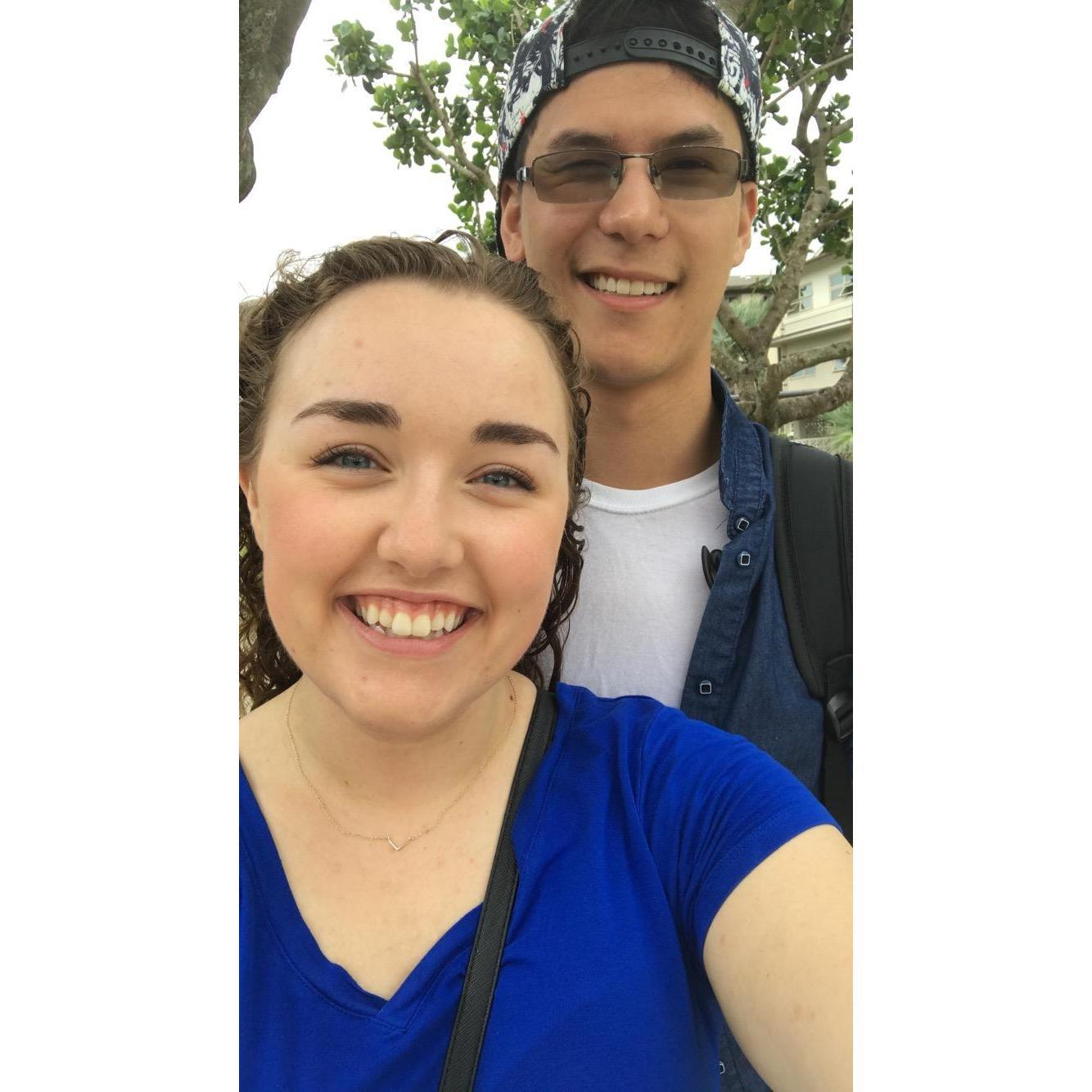 After a week of dating we went to Honolulu to see UH vs BYU baseball