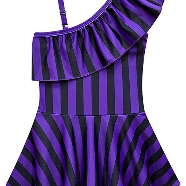 Vaianie Kids Girls Wednesday Swimsuit Addams Costume Enid Sinclair Swimwear Dress Bikini Halloween Cosplay Bathing Suit