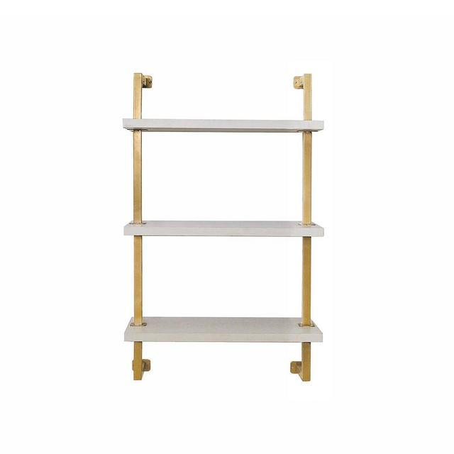 Theo Floating Shelf Gold/White - Nathan James