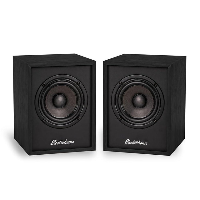 Electrohome Huntley Powered Bookshelf Speakers with Built-in Amplifier and 3" Drivers for Turntable, TV, PC and Wireless Music Streaming Featuring Bluetooth 5, RCA and Aux (EB10B)