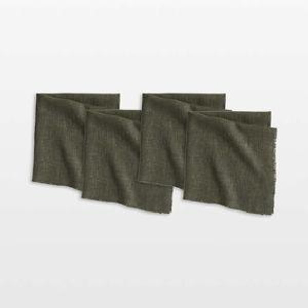 Hudson Ficus Green Dinner Napkins, Set of 4