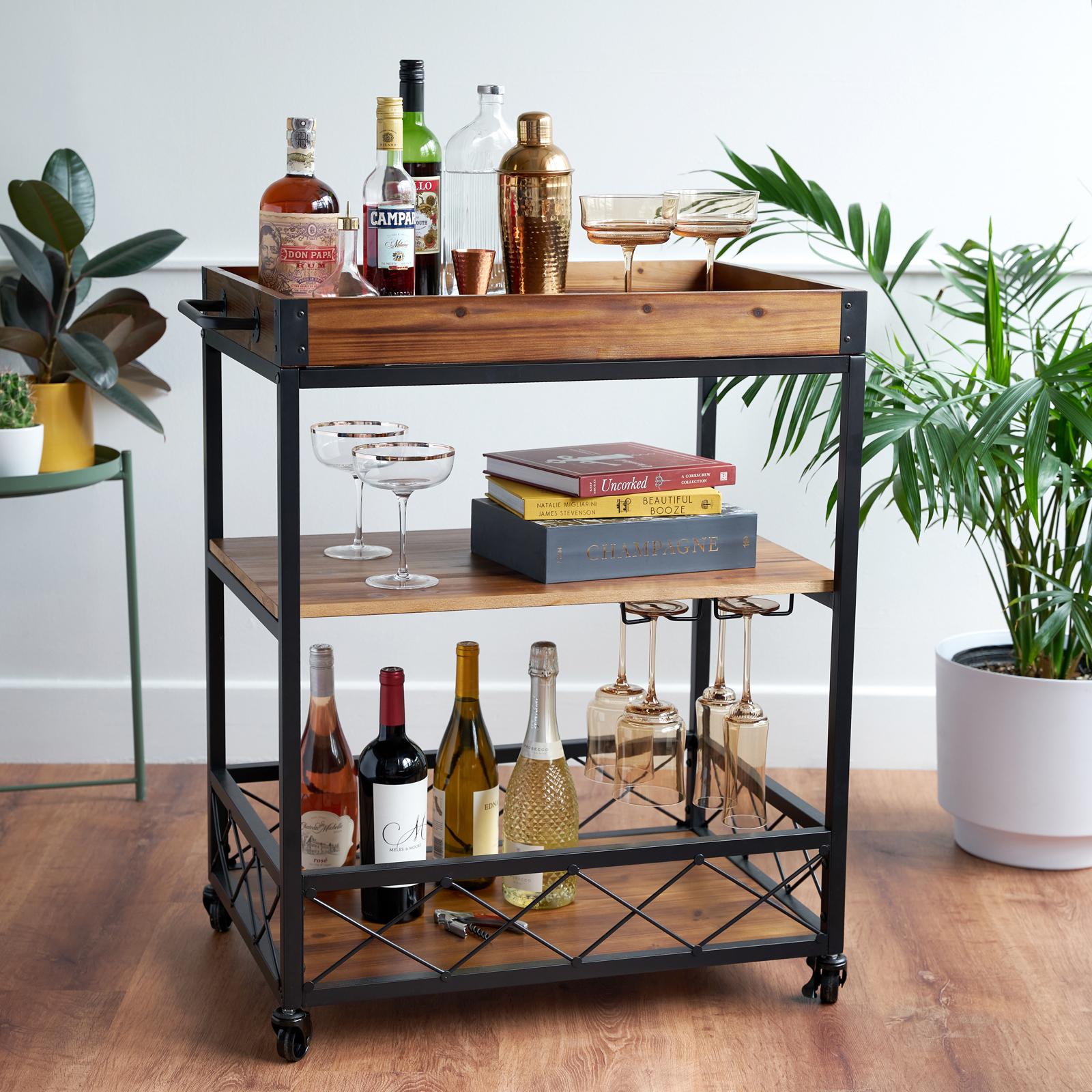 Twine, Modern Manor Bar Cart - Zola