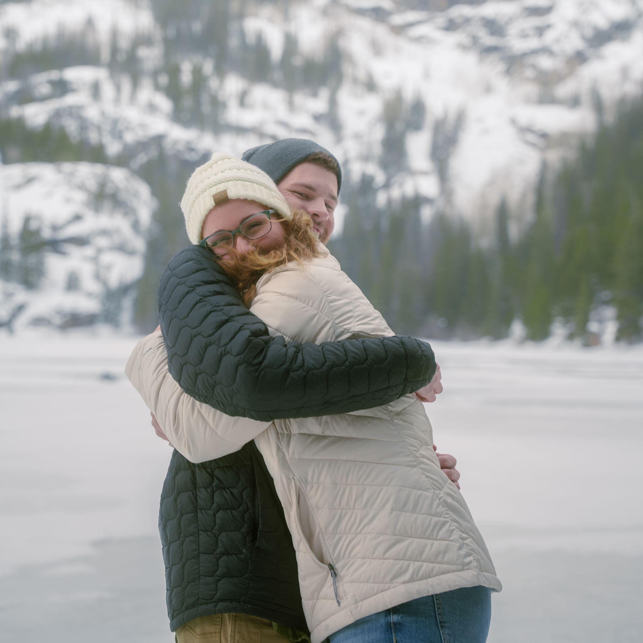 Proposal at Bear Lake, Estes Park Colorado. Aimee had no idea...well she definitely had her suspicions.
