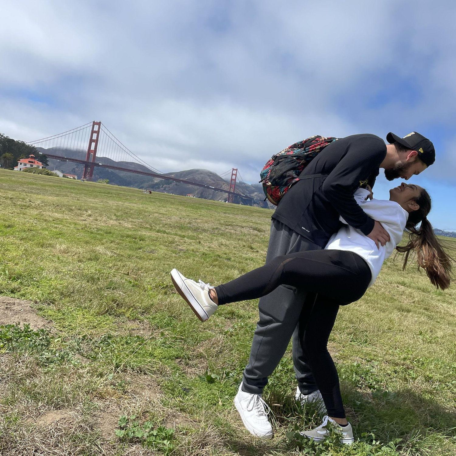 Bike riding to the Golden Gate Bridge