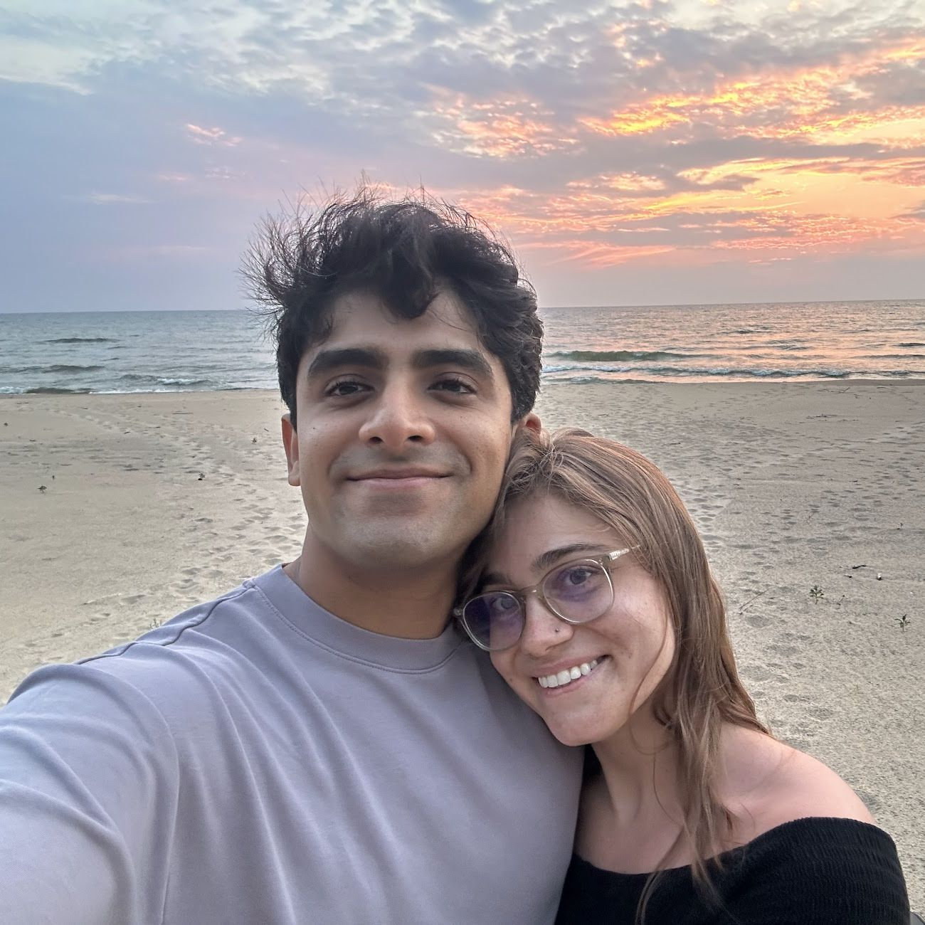sunsets on the beach in Michigan