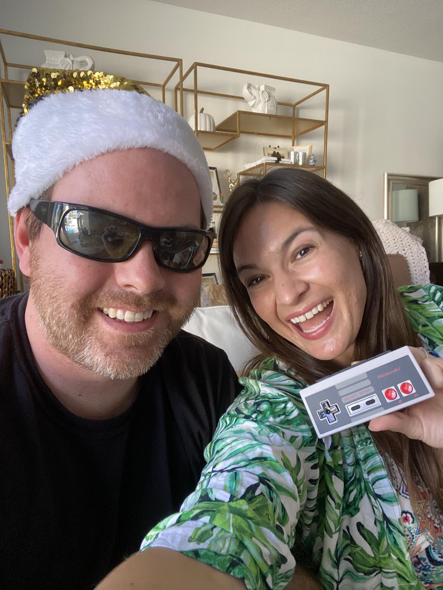 Christmas 2021. What a great gift! Original Nintendo controllers so I can enjoy playing the games we grew up playing together!