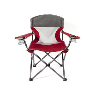 Mac Sports Heavy Duty Big Comfort XL Folding Quad Outdoor Camp Chair with Carry Case, Red