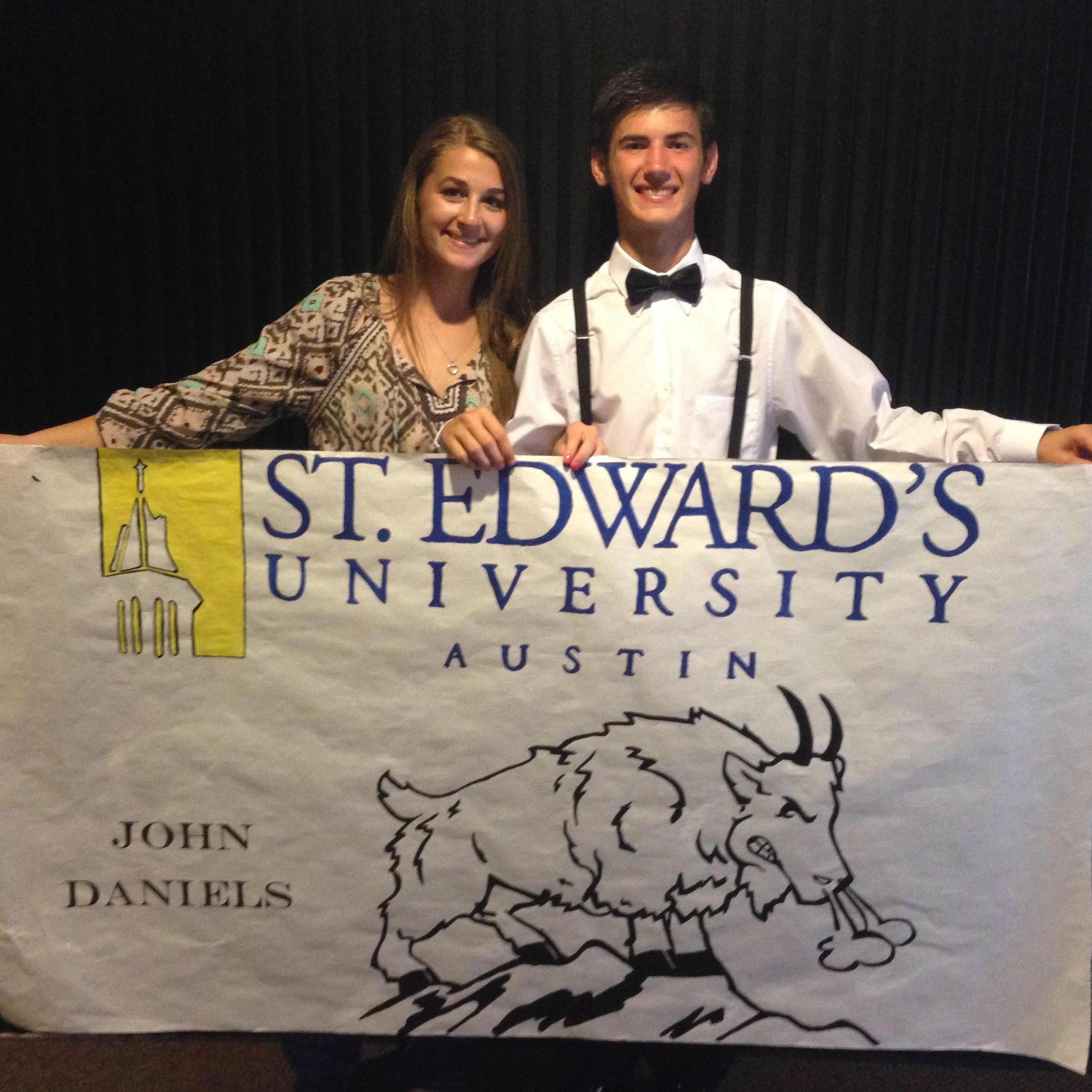 John headed off to St. Edwards after graduating high school :)