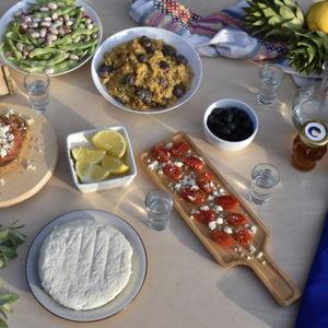 Wine and Cheese Picnic in a Cretan Vineyard