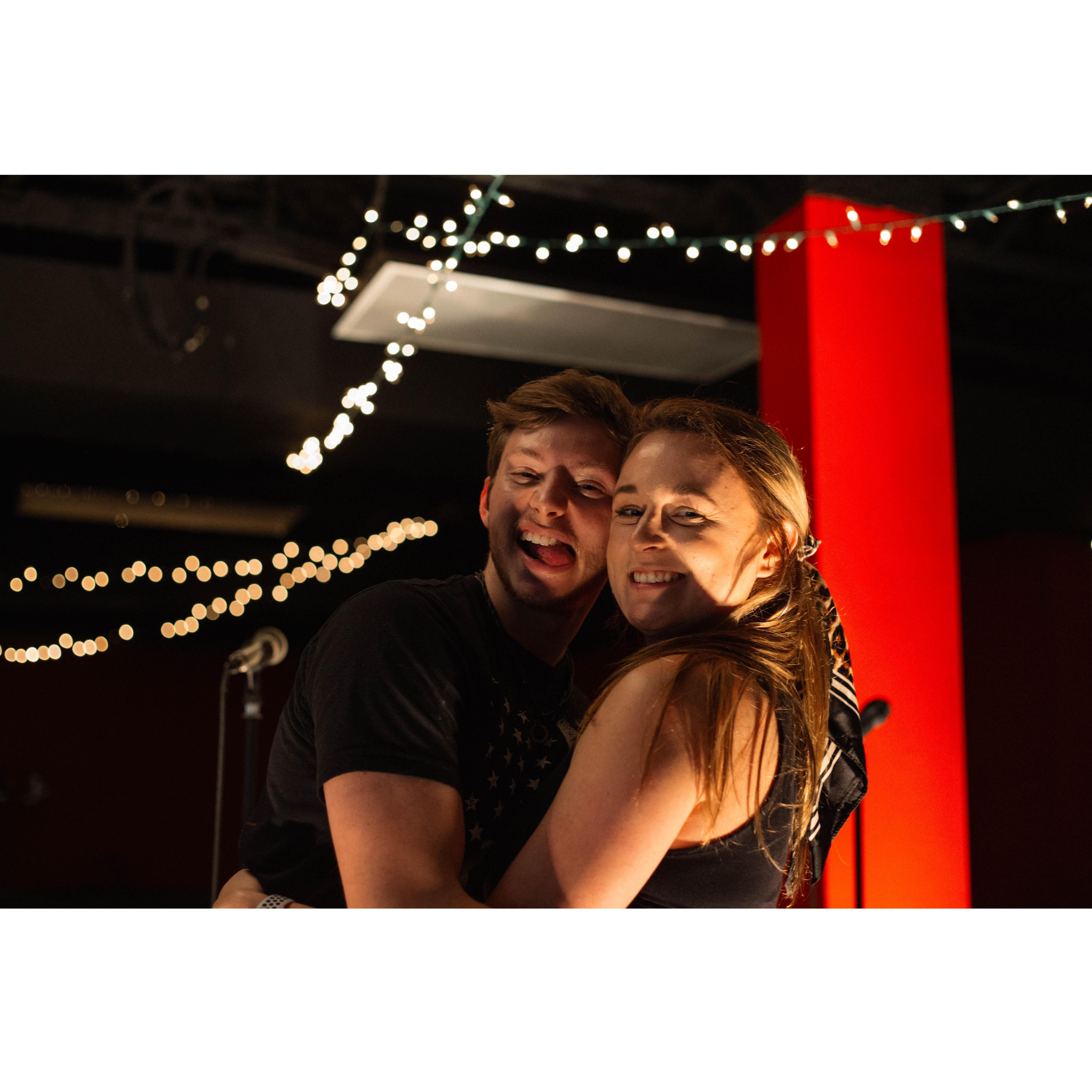 one of the worship nights that Lifeline Ministry puts on. Keith plays guitar for them, Brittany just goes to support her friends and worship.