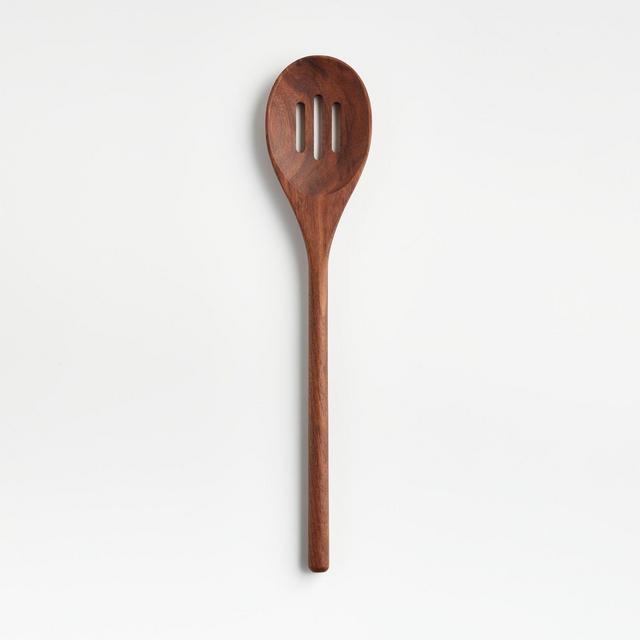 Modern Walnut Slotted Spoon