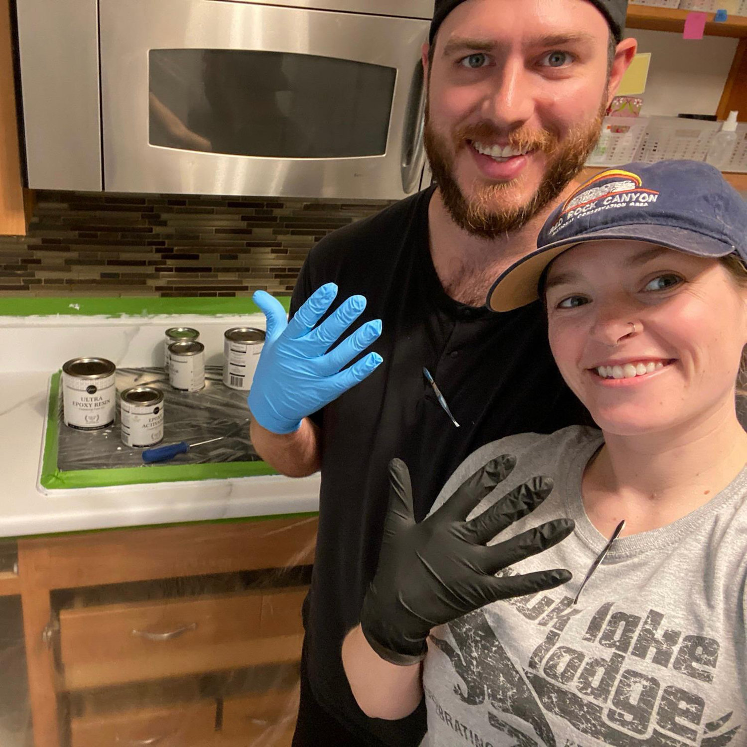 We got right to work remodeling the kitchen!
