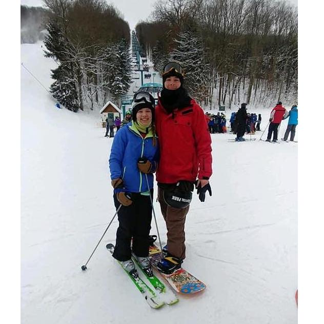 Holiday Valley 2019, Erika's first time skiing.