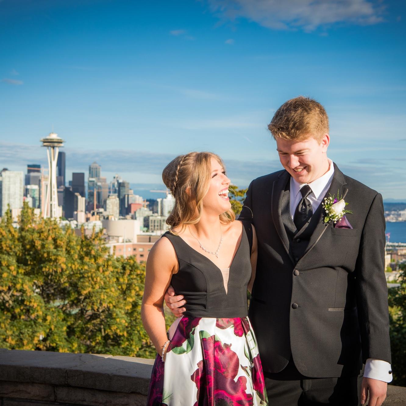 Prom 2018! At Kerry Park where Jordan would propose 5 years later