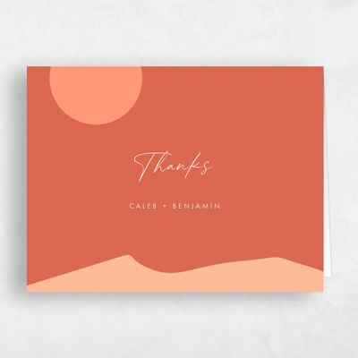 Burnt Orange Wedding Thank You - Paloverde Landscape