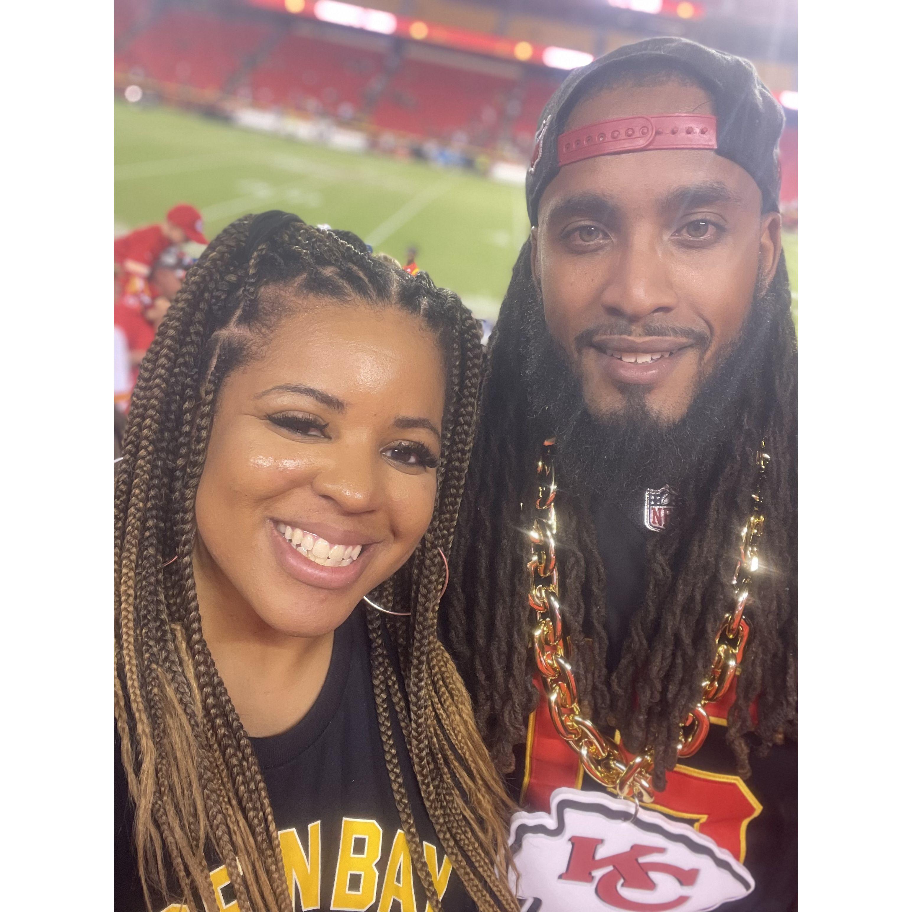 Mark & Amber's first NFL game together