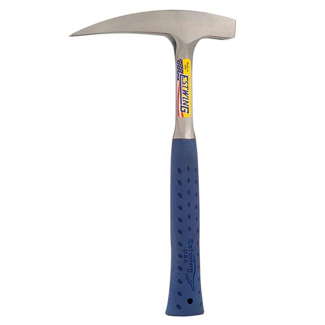 Estwing Rock Pick - 22 oz Geological Hammer with Pointed Tip & Shock Reduction Grip - E3-22P, Blue