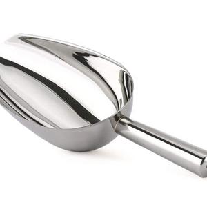 TeamFar Stainless Steel Ice Scoop, Small Metal Food Candy Scoop for Kitchen Bar Buffet Party Wedding, Versatile Size - 6 Ounces