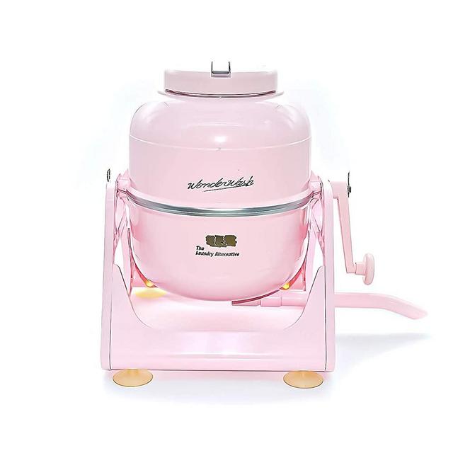 The Laundry Alternative Wonderwash Retro Colors Non-electric Portable Compact Mini Washing Machine (Pink)