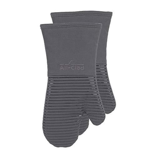 All-Clad Textiles PAC2SOM70 Oven Mitt, 2 Pack, Pewter