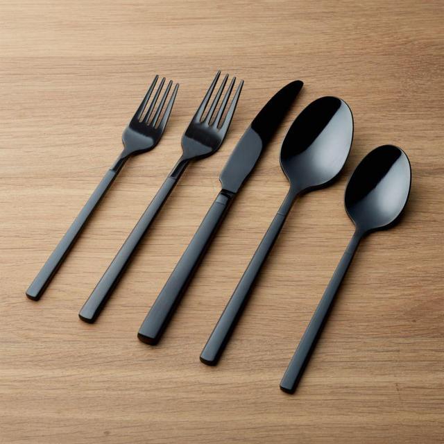 Kenton Black 20- Piece Flatware Silverware