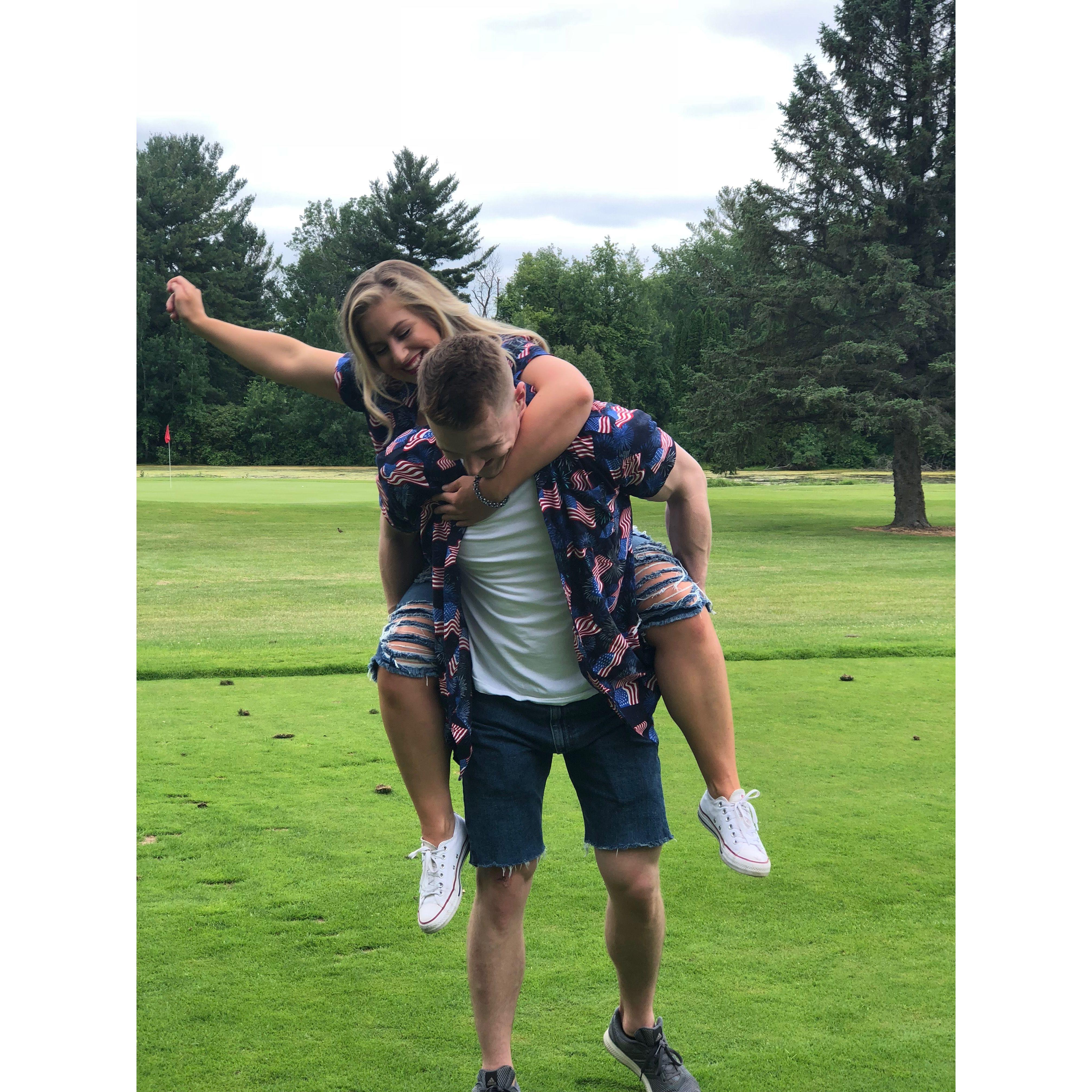 Themed golf outing for Emily's Aunt's birthday!