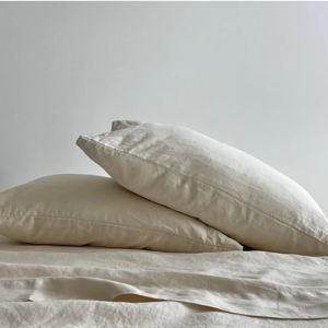 Linoto Ivory Std/Queen Linen Pillowcase