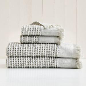 Two-Tone Waffle Towels SOFT GREEN/SAGE