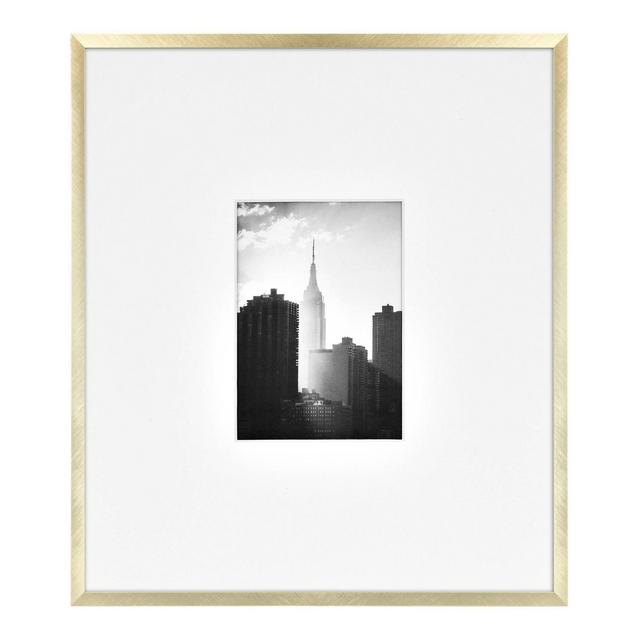 13" x 15" Matted to 5" x 7" Thin Gallery Oversized Image Frame Brass - Project 62™