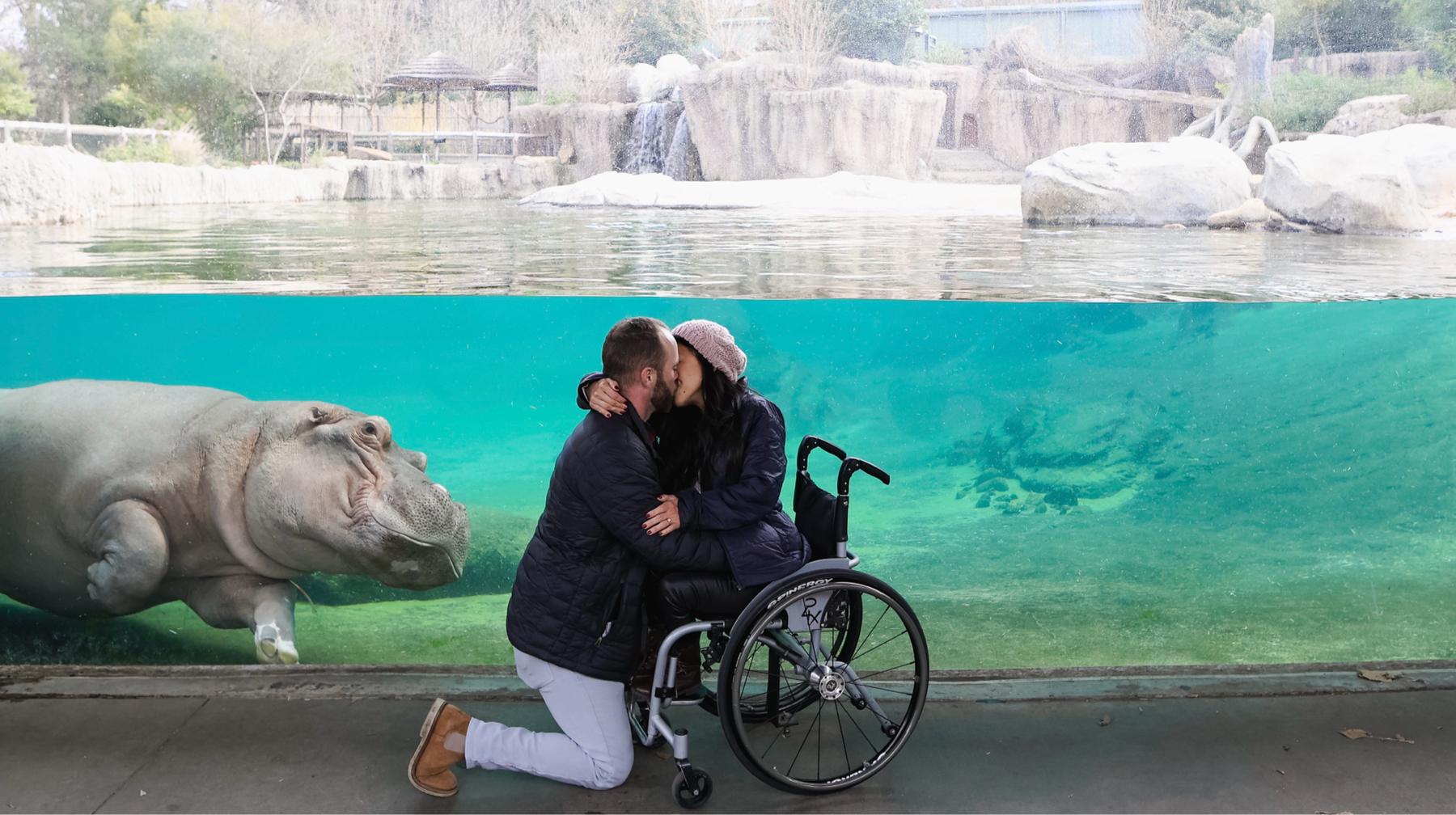 The hippo who showed off for Erin as she took photos for us!