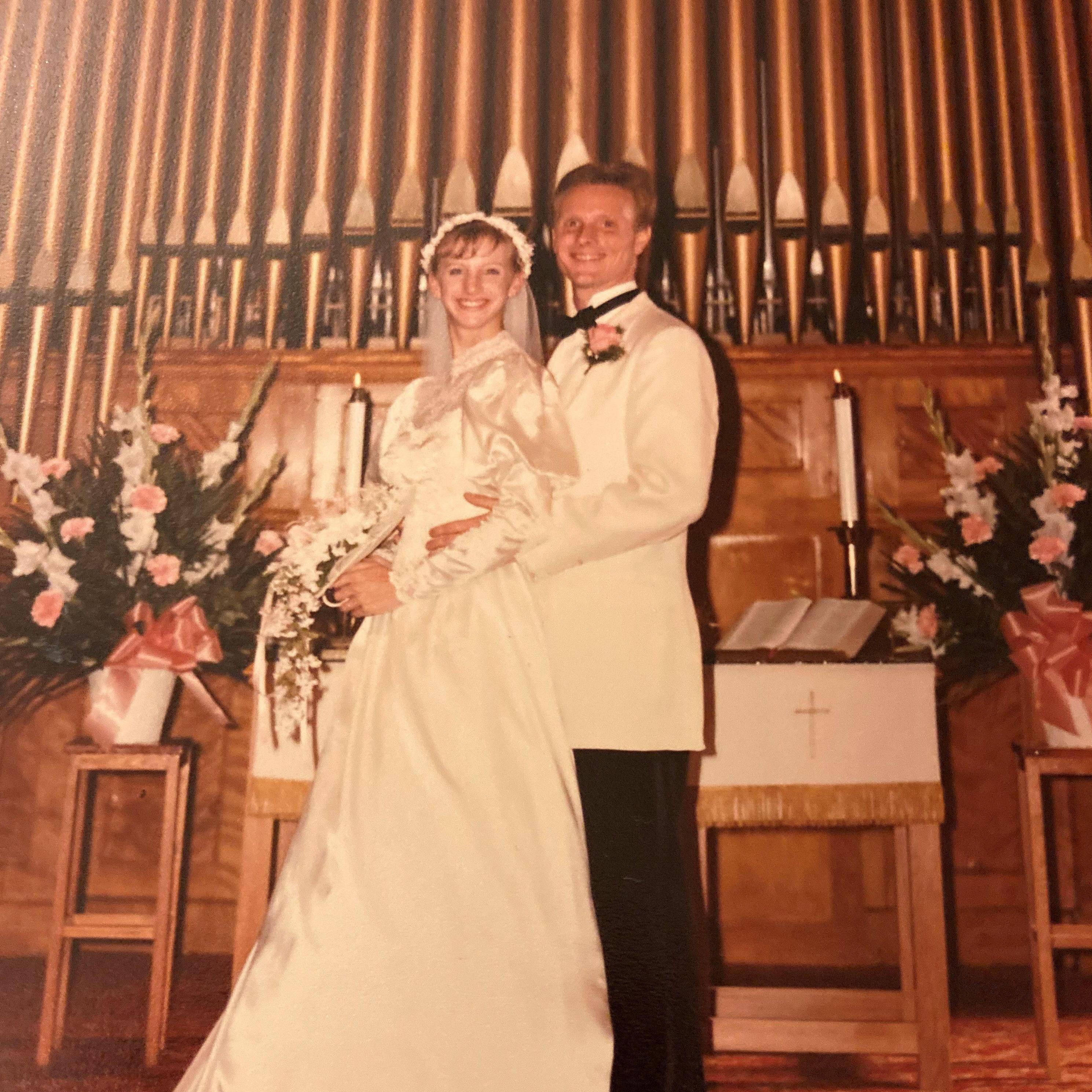 David and Sarah on their wedding day August 14th, 1986