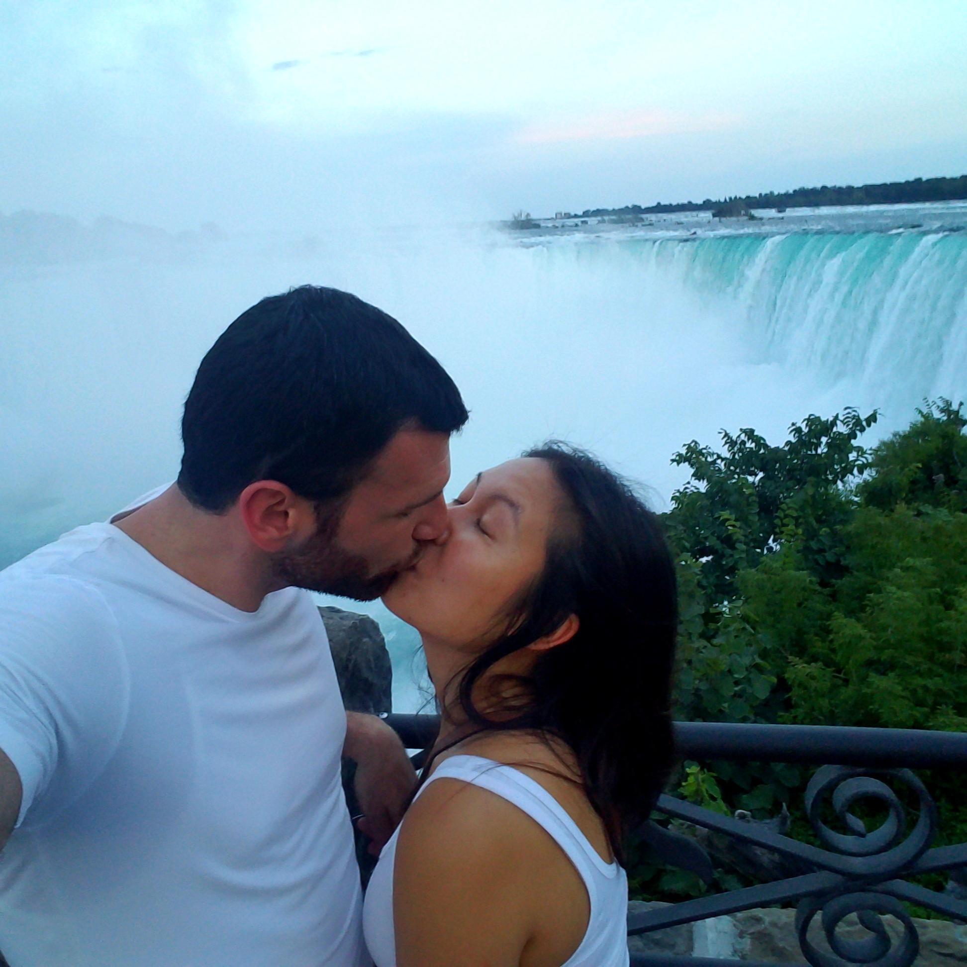 A little kissing by the falls - Niagara Falls, Canada