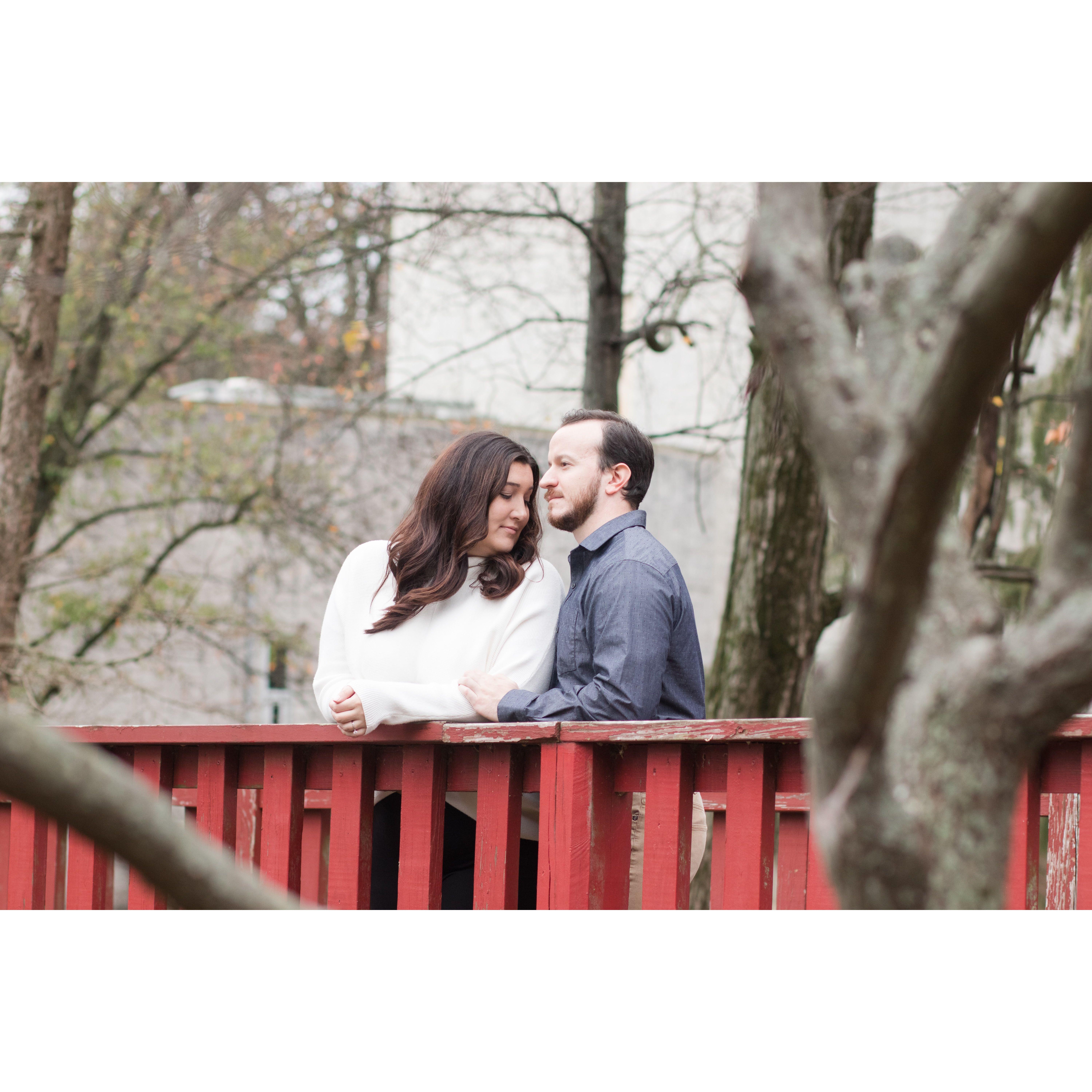 We crossed this bridge right before Travis proposed!