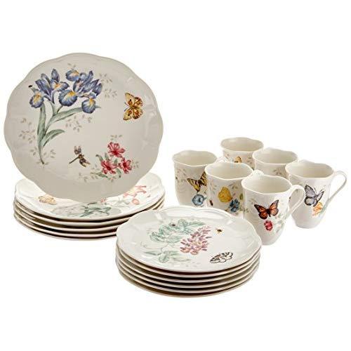 Lenox Butterfly Meadow 18-Piece Dinnerware Set, Service for 6, White - 6342794