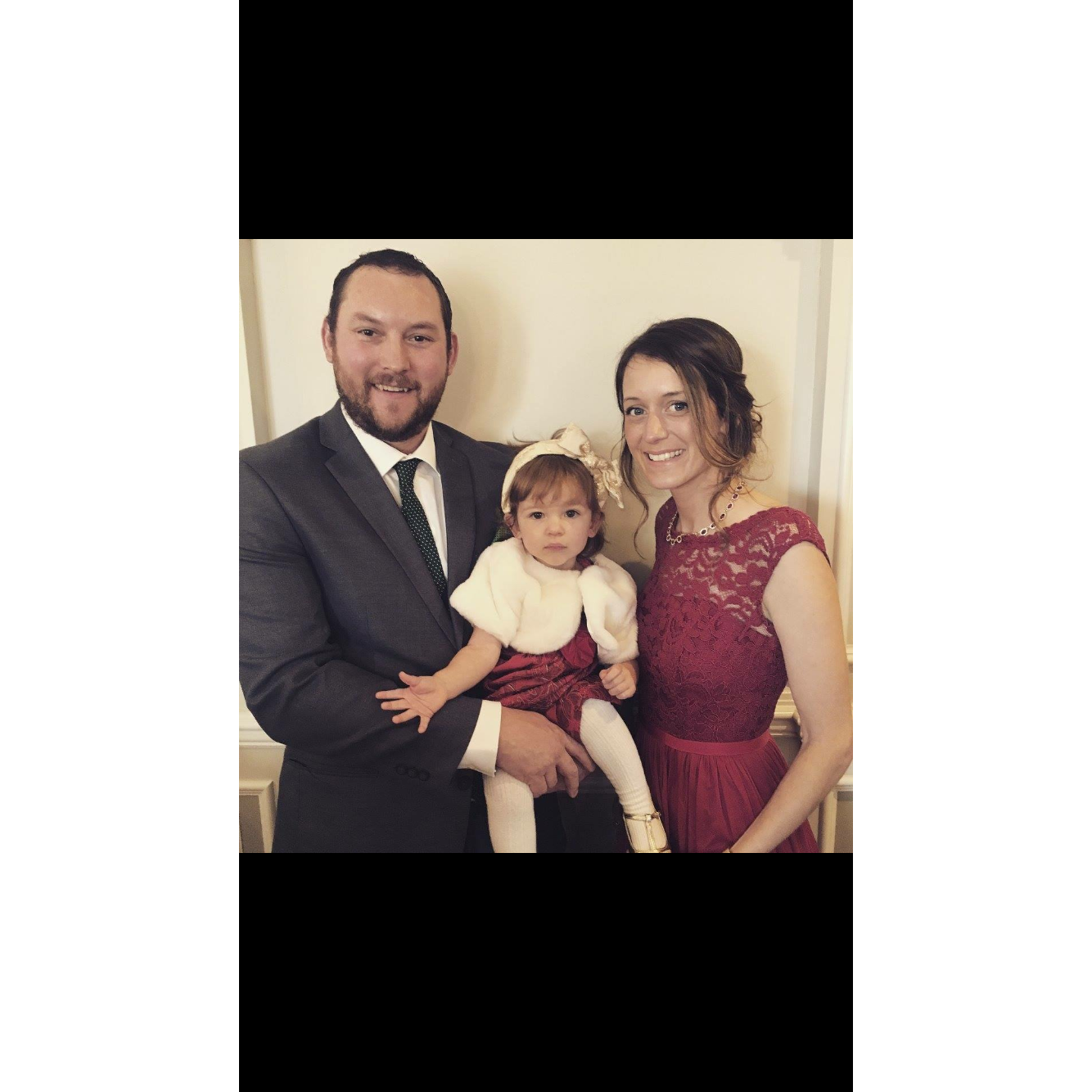 Our little family at the wedding of Christine's brother, Mike and his husband, Nick. 2018