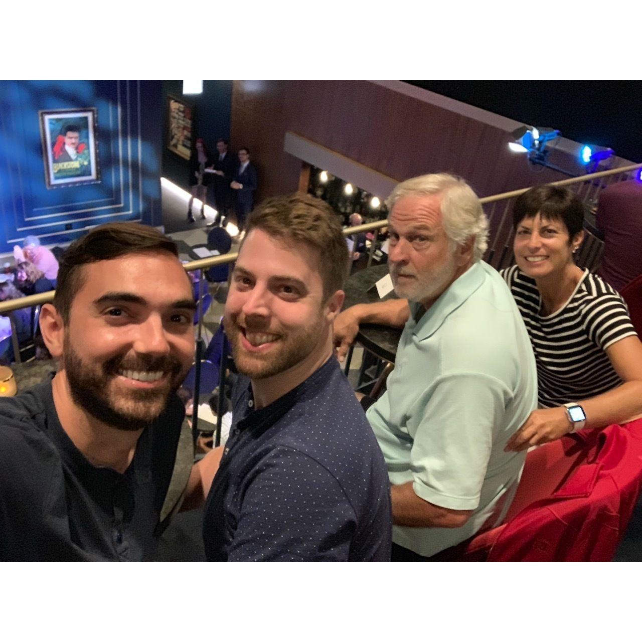 Andy's parents visiting Chicago. At the Magic Lounge - 8/2019