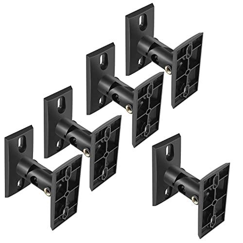 PERLESMITH Speaker Mounts - Universal Satellite Speaker Wall Brackets, 5 Pack - Adjustable Tilt and Swivel for Large Surround Sound Speakers - for Walls and Ceilings - Holds up to 8lbs