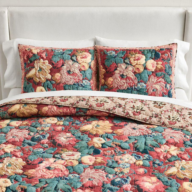 Abby Floral Reversible Quilt, Warm Multi, Full/Queen