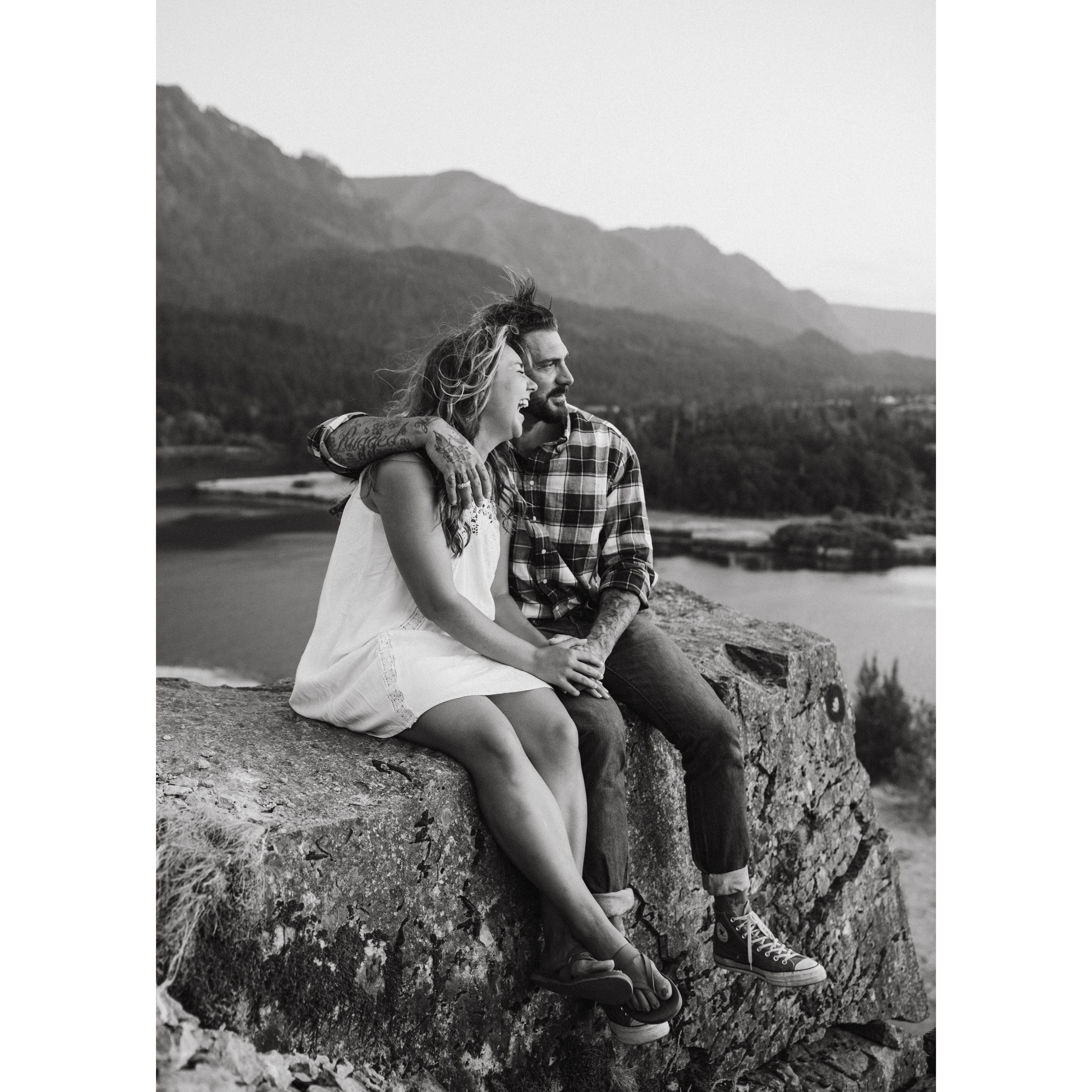 Watching sunsets together!