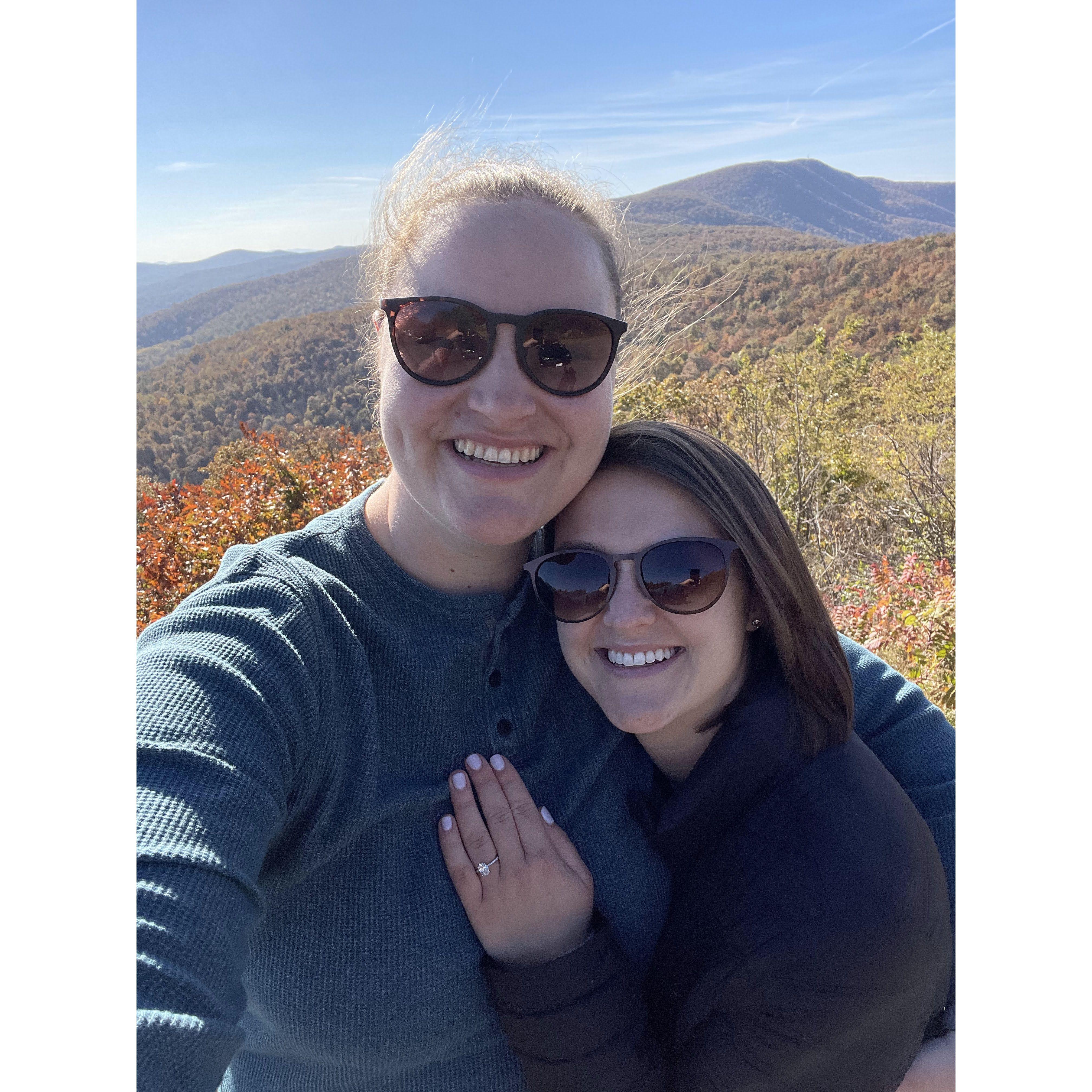 Our engagement trip to Shenandoah National Park in the Blue Ridge Mountains