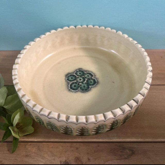 Jennifer Mecca Pottery Yellow Serving Bowl