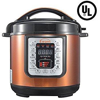 Gourmia GPC1000 Smart Pot Electric Digital Multifunction Pressure Cooker, 13 Programmable Cooking Modes, 10 Quart Stainless Steel, with Steam Rack, 1400 Watts- Includes Free Recipe Book - 110V