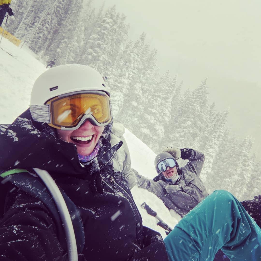 Our first Christmas Eve in Colorado together.  We went skiing in Vail and we got to ski in a blizzard all day!!