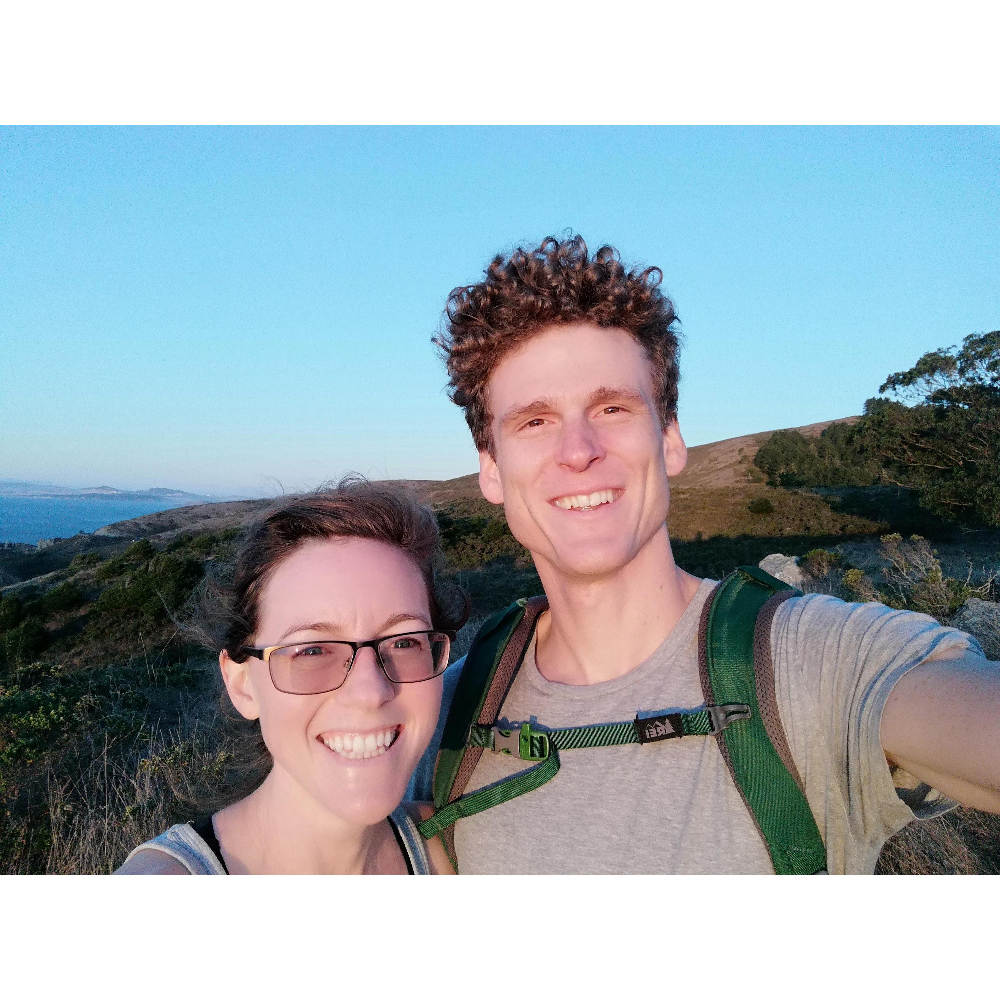 Windy hike along one of our favorite local hikes, steep ravine, near Stinson Beach