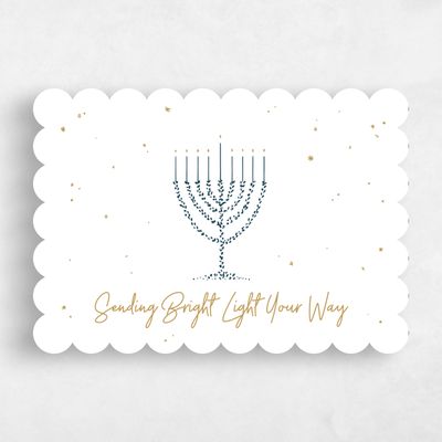 White Scalloped Holiday Card - Mackay