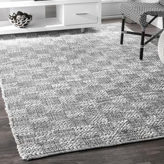 Zofia Braided Checkerboard Rug