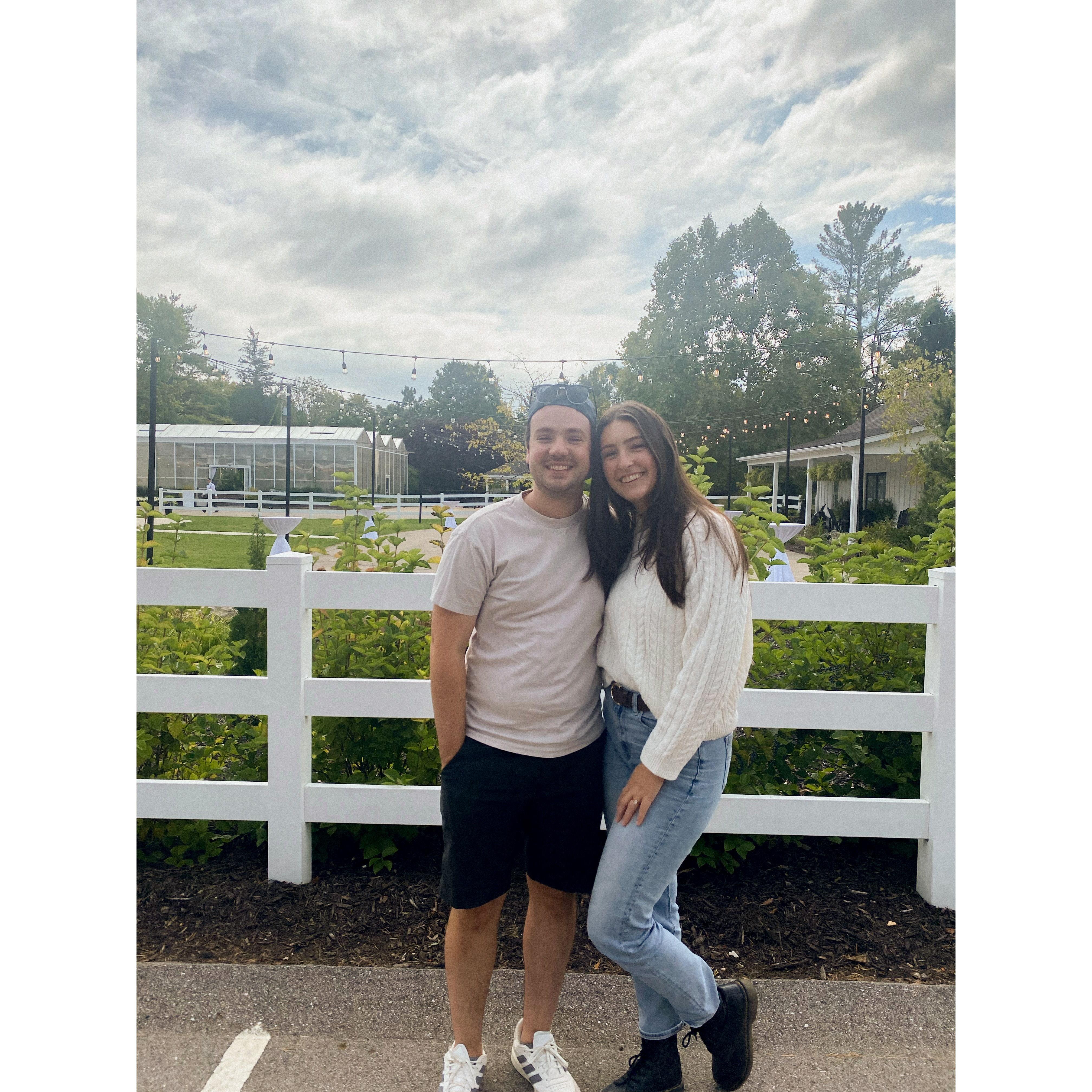 Us at our wedding venue!