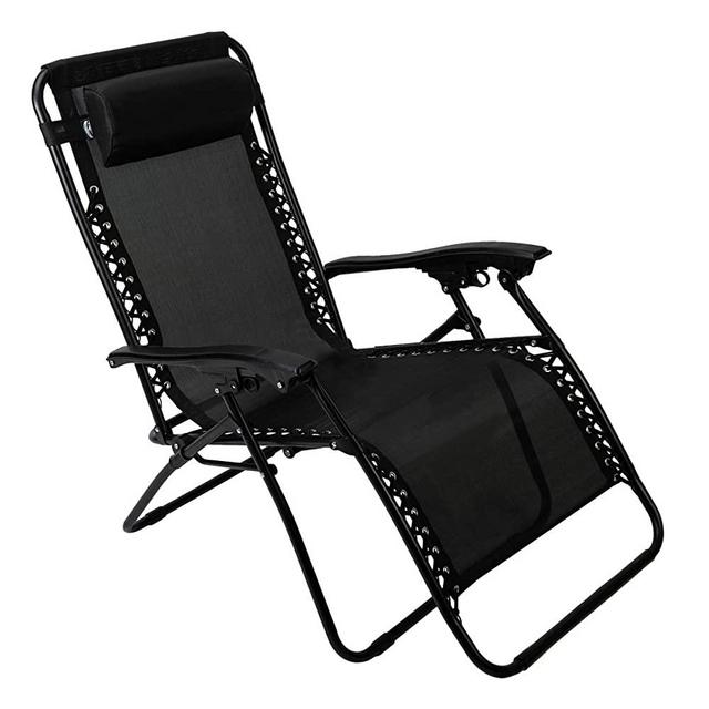 Pacific Pass Zero Gravity Chair Folding Patio Recliner Adjustable Anti Gravity Lounge Chair with Headrest, Support 300lbs, for Outdoor, Camping, Garden, Patio, Lawn